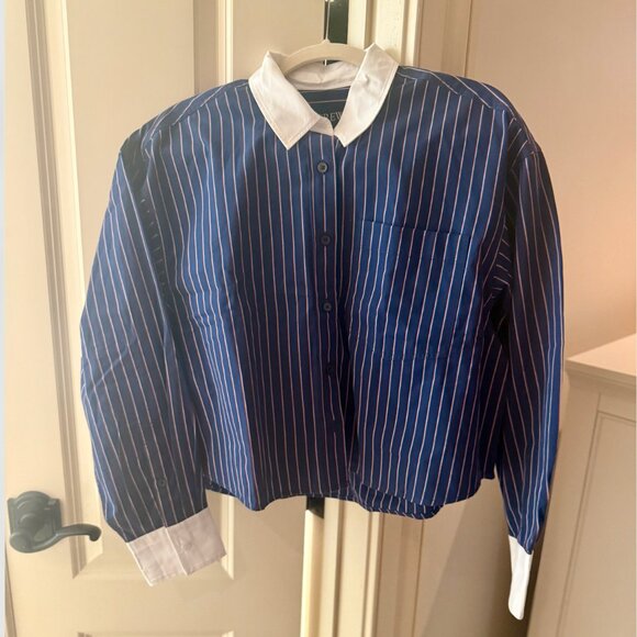 NWT J. Crew Étienne Cropped Button-up Shirt - Picture 5 of 7